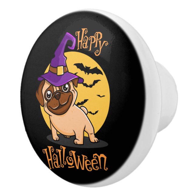 Pomo De Cerámica Halloween Puggy Knob (Derecha)