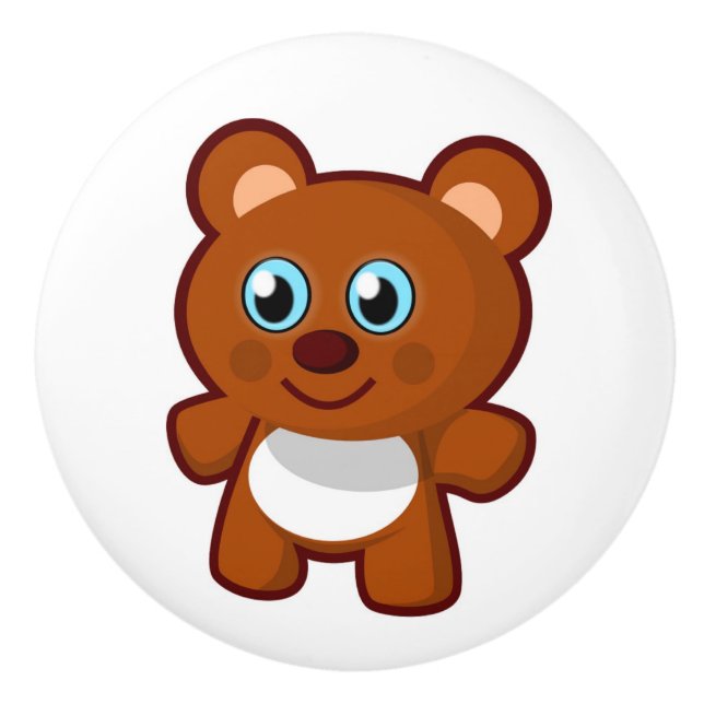POMO DE CERÁMICA HAPPY TEDDY BEAR (Anverso)