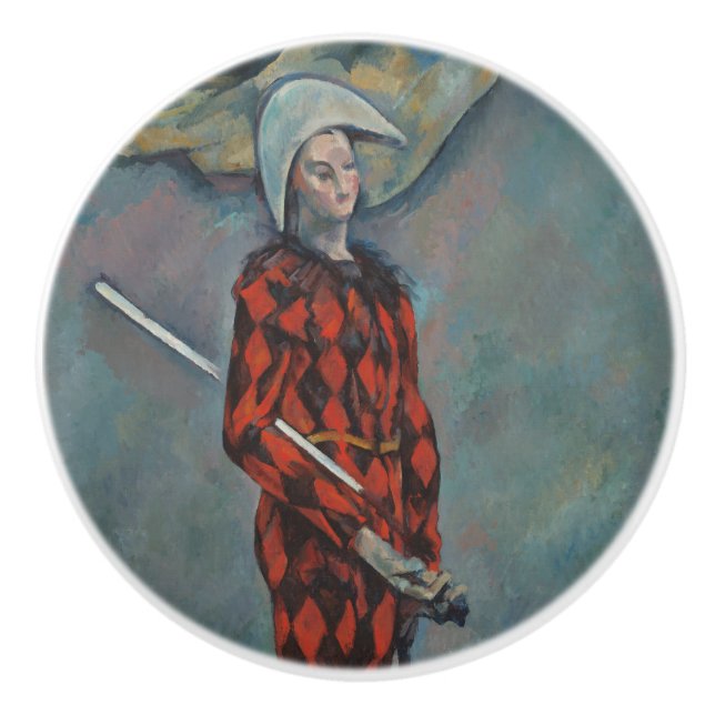 Pomo De Cerámica Harlequin (Joker) (por Paul Cézanne) (Anverso)