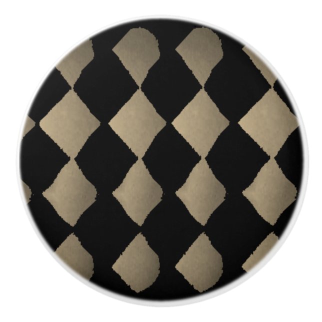Pomo De Cerámica "Harlequin-Sepia", Knob cerámico (Anverso)