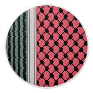 Pomo De Cerámica Hatta Keffiyeh Kufiya Folk