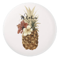 Hawaiano floral hibisco piña tropical vintage