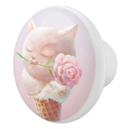 Pomo De Cerámica Helado Kitty - Rosy & Dreamy