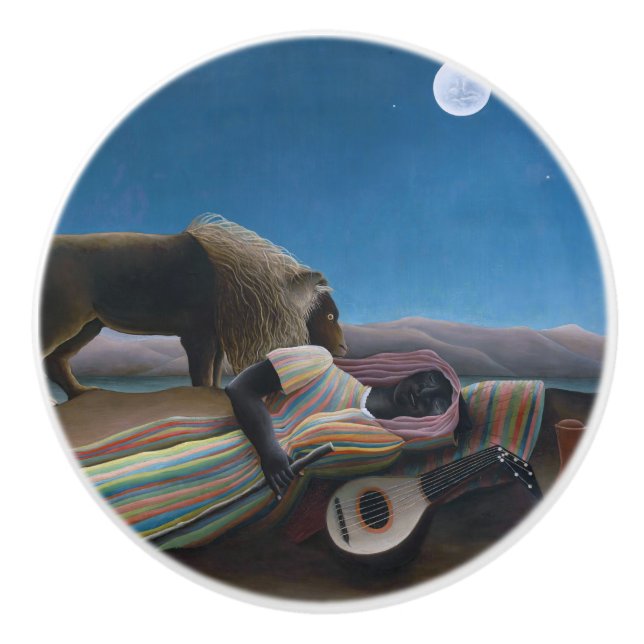 Pomo De Cerámica Henri Rousseau - El gitano durmiente (Anverso)