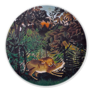 Pomo De Cerámica Henri Rousseau - El león hambriento