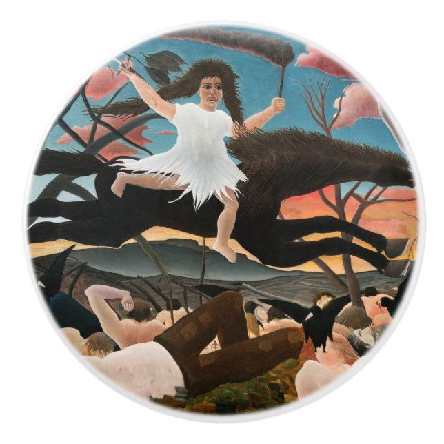 Pomo De Cerámica Henri Rousseau - La guerra (Anverso)