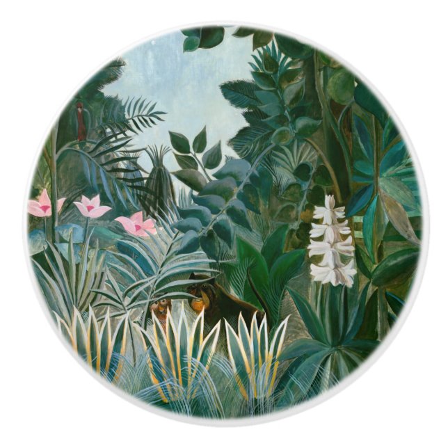 Pomo De Cerámica Henri Rousseau - La jungla ecuatorial (Anverso)