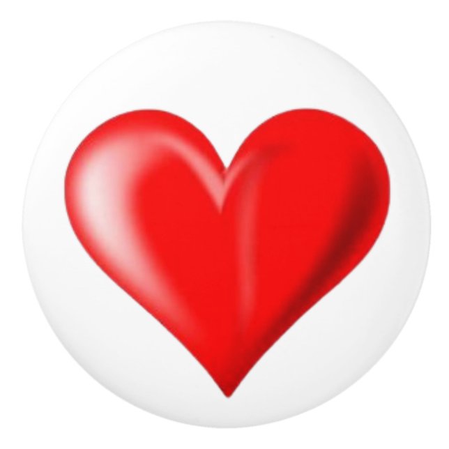 Pomo De Cerámica hermosa decoración haart (Anverso)