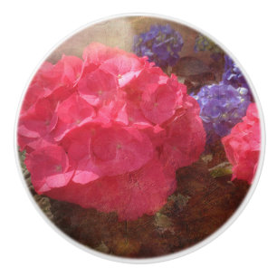 Pomo De Cerámica Hermosa Hydrangea