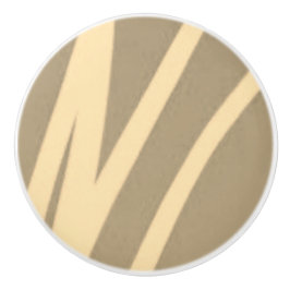 Pomo De Cerámica Hermosa Tirada De Gabinete Con Crema Y Beige