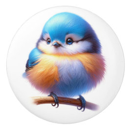 Pomo De Cerámica Hermosas aves