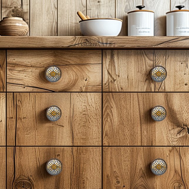 Pomo De Cerámica Hermoso Art Decó Oro Gris Art Glass (Subido por el creador)