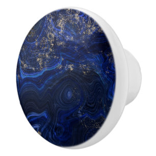 Pomo De Cerámica Hermoso azul lapis lazuli geode inspiración