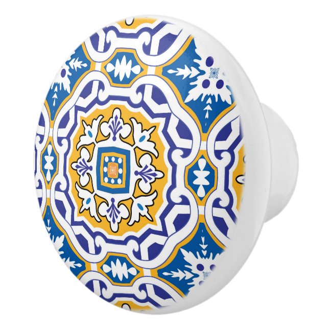 Pomo De Cerámica 💙 Hermoso Azulejos azules IV (Derecha)