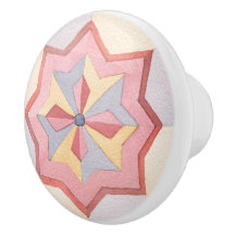 Hermoso patrón retro geométrico de acuarela rosa