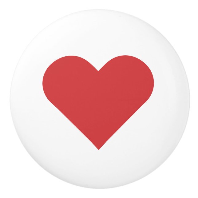 Pomo De Cerámica Herz ♥ Heart ♥ Herzen ♥ Hearts retro (Anverso)