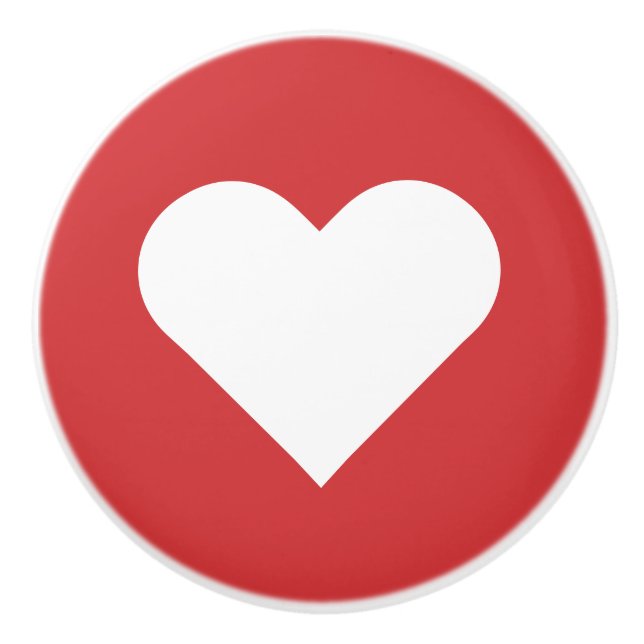 Pomo De Cerámica Herz ♥ Heart ♥ Herzen ♥ Hearts retro (Anverso)