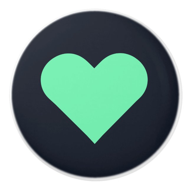 Pomo De Cerámica Herz ♥ Heart ♥ Herzen ♥ Hearts retro (Anverso)