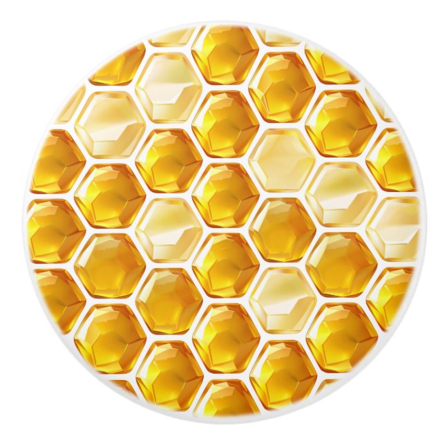 Pomo De Cerámica Hexagons de miel (Anverso)