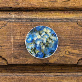 Pomo De Cerámica Hidrangea Azul bonito Floral