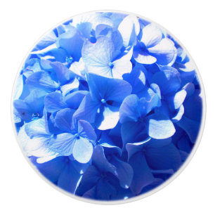 Pomo De Cerámica Hidrenajes azules florales de cobalto elegantes az