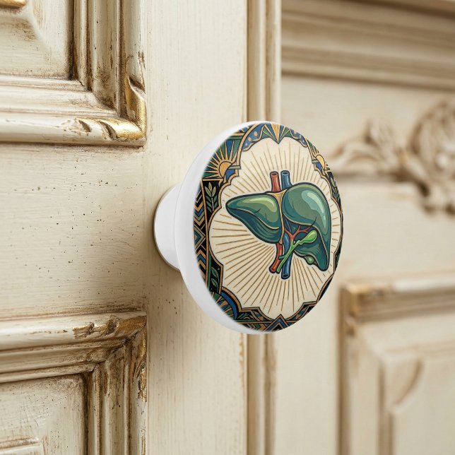 Pomo De Cerámica Hígado Anatómico Art Déco (Subido por el creador)
