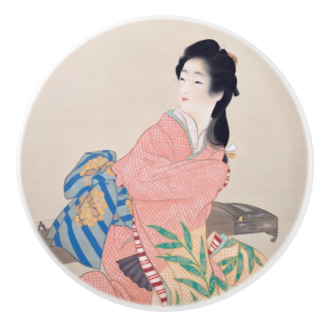 Pomo De Cerámica Hija Miyuki (bella dama japonesa) (asiática) (Anverso)