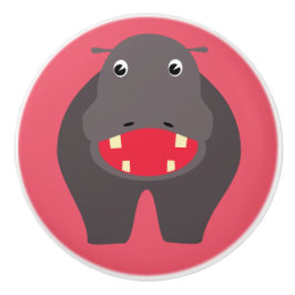 Pomo De Cerámica Hippo morado