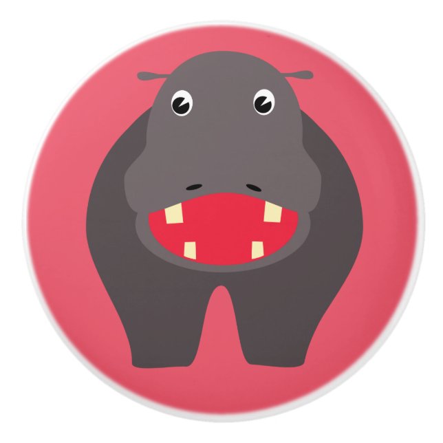 Pomo De Cerámica Hippo morado (Anverso)