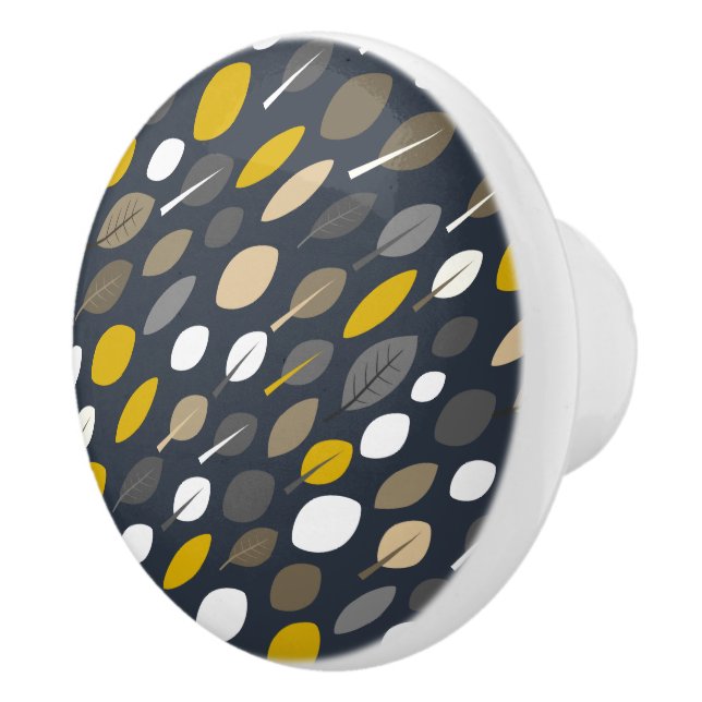 Pomo De Cerámica Hojas de medianoche (Derecha)