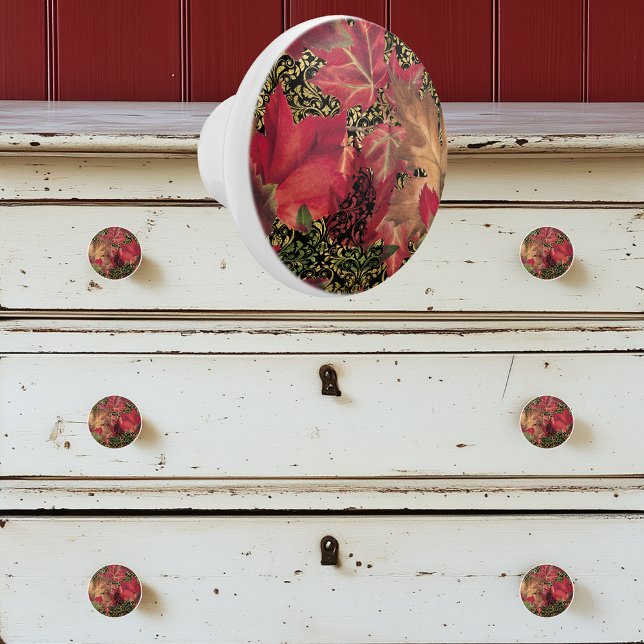 Pomo De Cerámica Hojas de otoño antiguas (Subido por el creador)