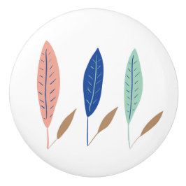 Pomo De Cerámica Hojas minimalistas simples y modernas