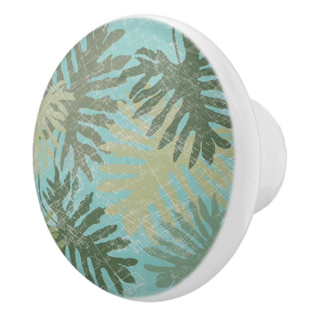 Pomo De Cerámica Hojas tropicales desvanecidas (Derecha)