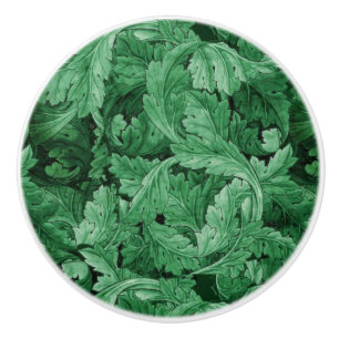 Pomo De Cerámica Hojas verdes (por William Morris)