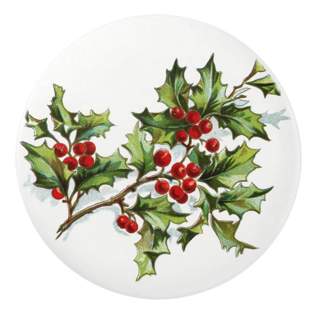 Pomo De Cerámica HollyBerries 001 (Anverso)