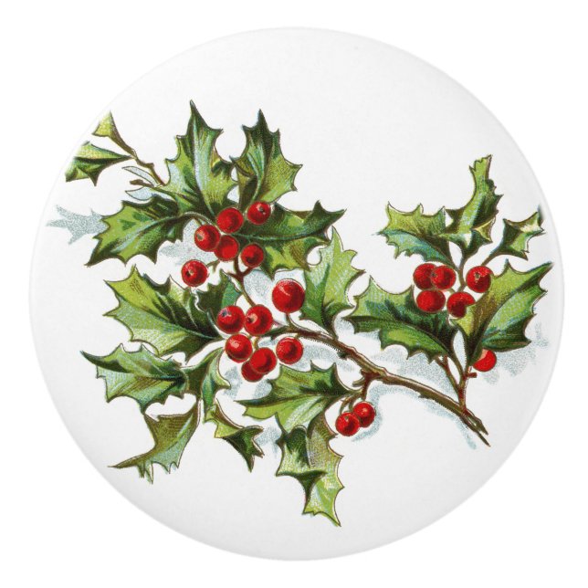 Pomo De Cerámica HollyBerries 002 (Anverso)