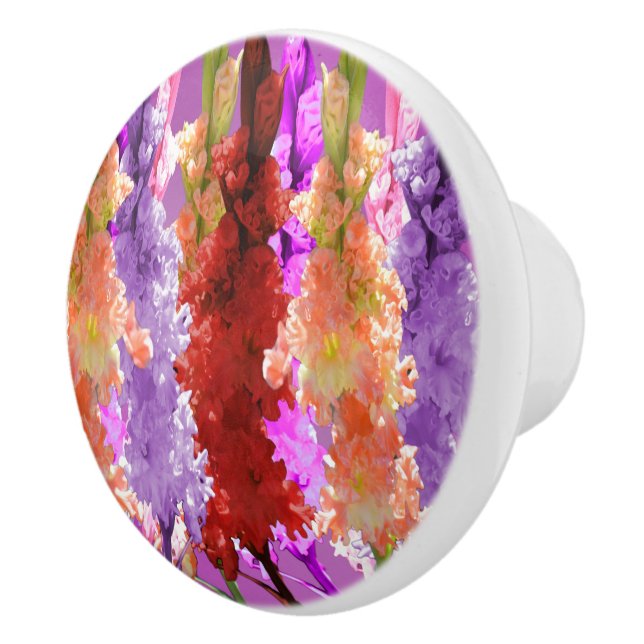 Pomo De Cerámica Hollyhock Elegance, (Derecha)