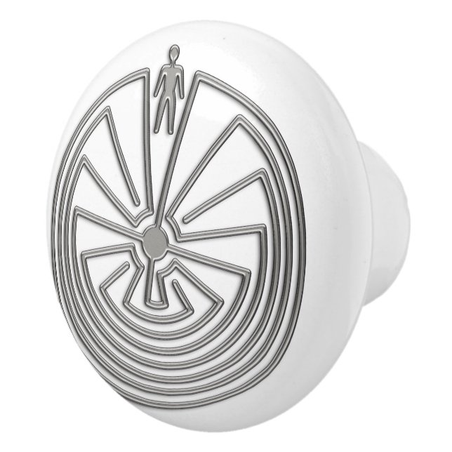 Pomo De Cerámica HOMBRE EN LA MÁQUINA plata + tu trasero. e ideas (Derecha)