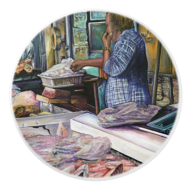 Pomo De Cerámica Hombres del Desierto, Regalos del Mar, Jerusalén (Anverso)