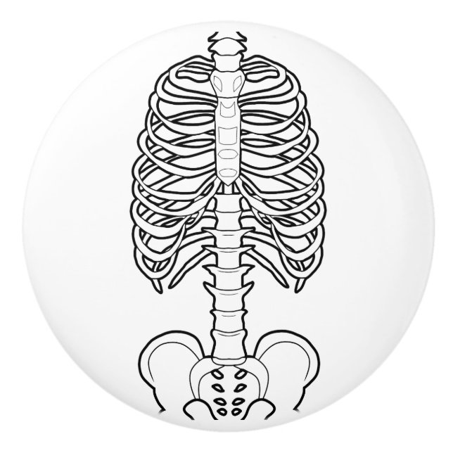 Pomo De Cerámica Hueso asustadizo Halloween (Anverso)