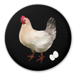 Pomo De Cerámica Huevos de pollo de granja, país rico