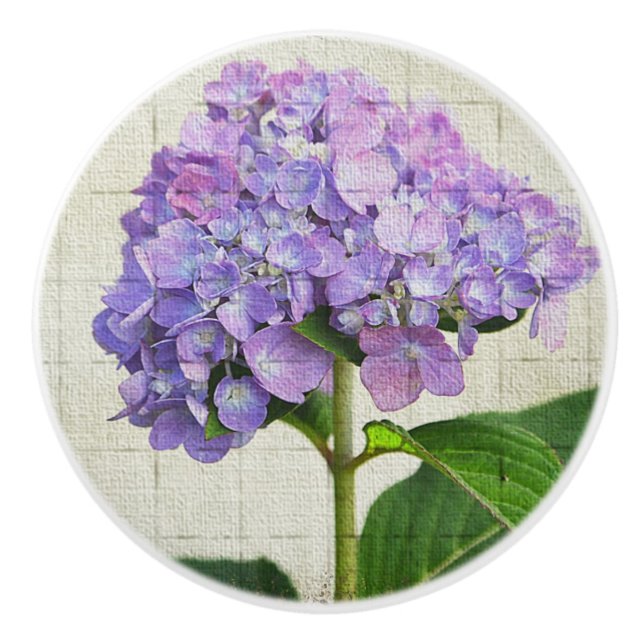 Pomo De Cerámica Hydrangea Ceramic Knob (Anverso)