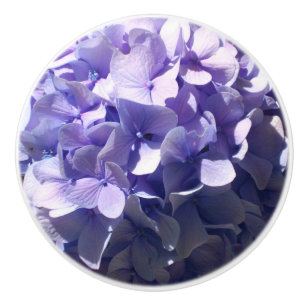 Pomo De Cerámica Hydrangeas púrpura
