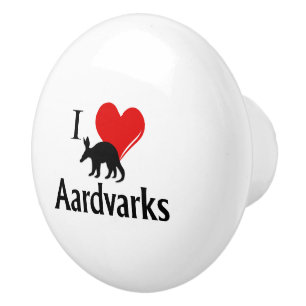 Pomo De Cerámica I Heart Aardvarks