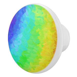 Pomo De Cerámica Icación del arcoiris