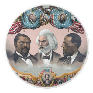 Pomo De Cerámica Iconos de la Historia Negra: Con Frederick Douglas