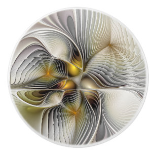 Pomo De Cerámica Ilusión óptica Resumen 3D Fractal con profundidad