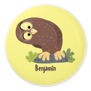 Pomo De Cerámica Ilustracion curioso y gracioso de personalizado de