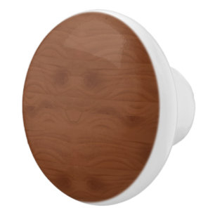 Pomo De Cerámica Ilustracion de grano de madera roja de caoba