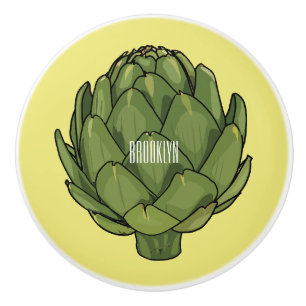 Pomo De Cerámica Ilustracion de personalizado Artichoke